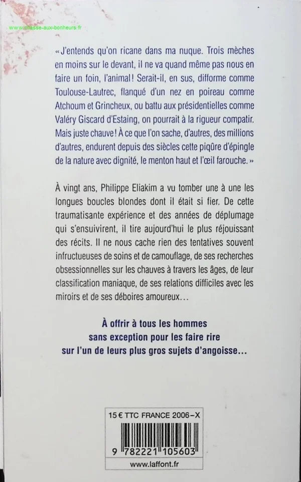 Eloge des chauves - Philippe Eliakim - livre