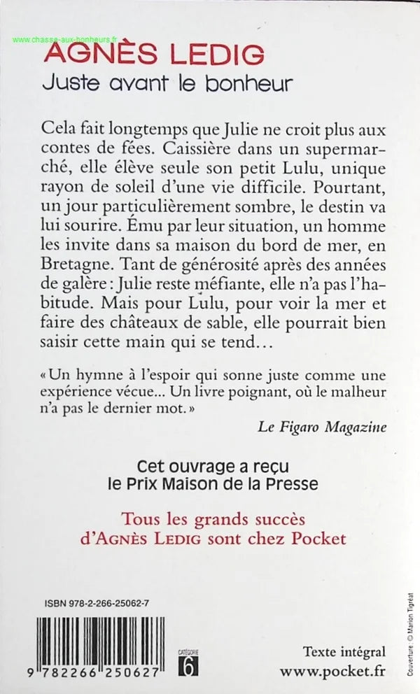 Just before happiness - Agnès Ledig - Book