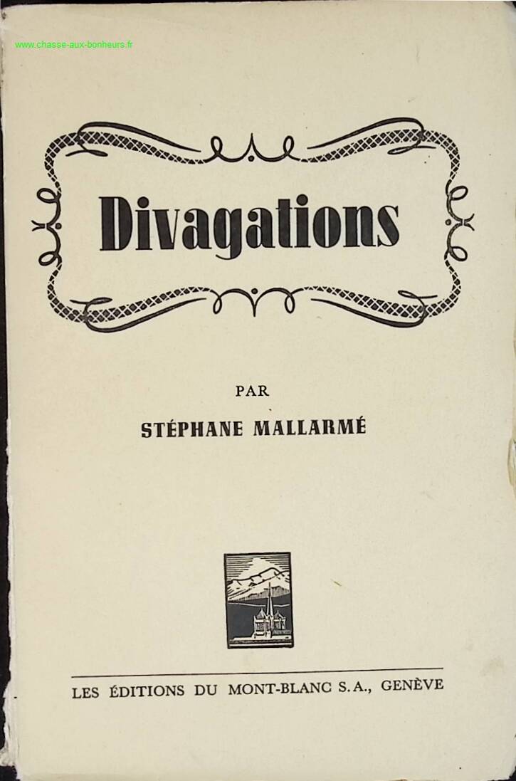 Divagations - Stéphane Mallarmé - livre