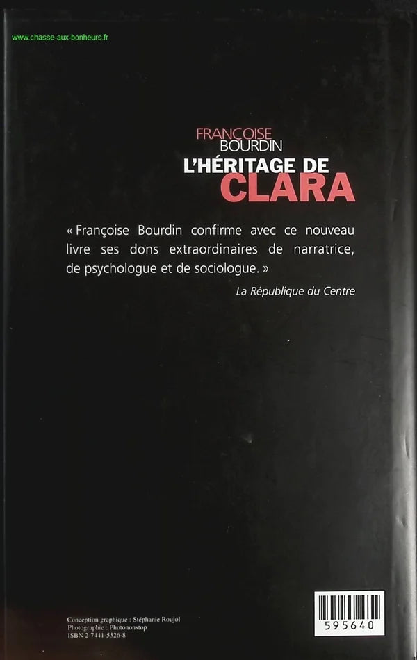 Clara's Legacy - Françoise Bourdin - Book