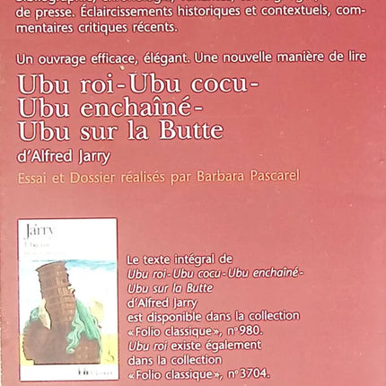 King Ubu - Cuckold Ubu - Chained Ubu - Ubu on the Hill by Alfred Jarry - Barbara Pascarel - book