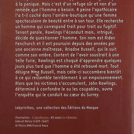 L'apothicaire et le manoir des ombres - Deryn Lake - livre