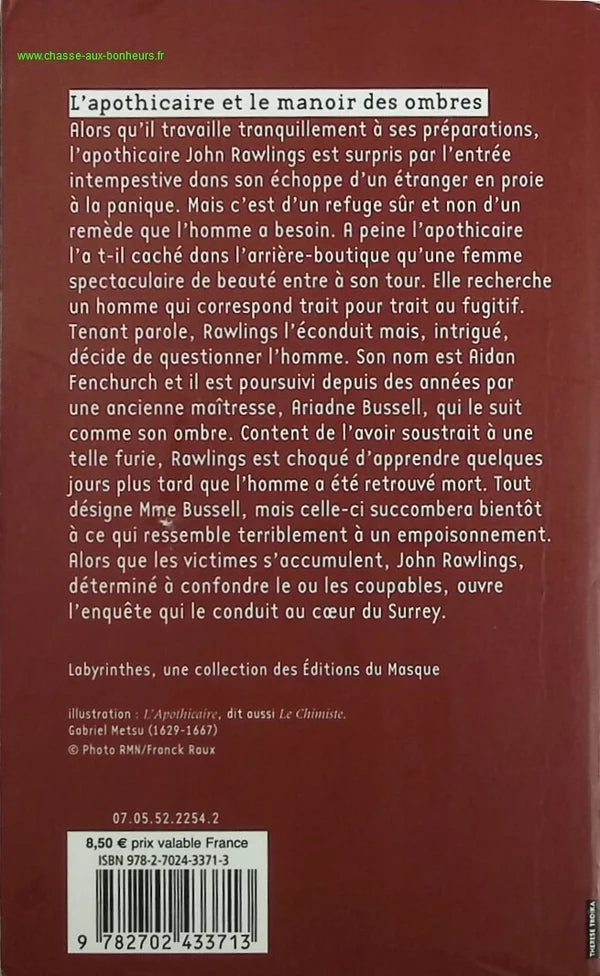 The Apothecary and the Manor of Shadows - Deryn Lake - book