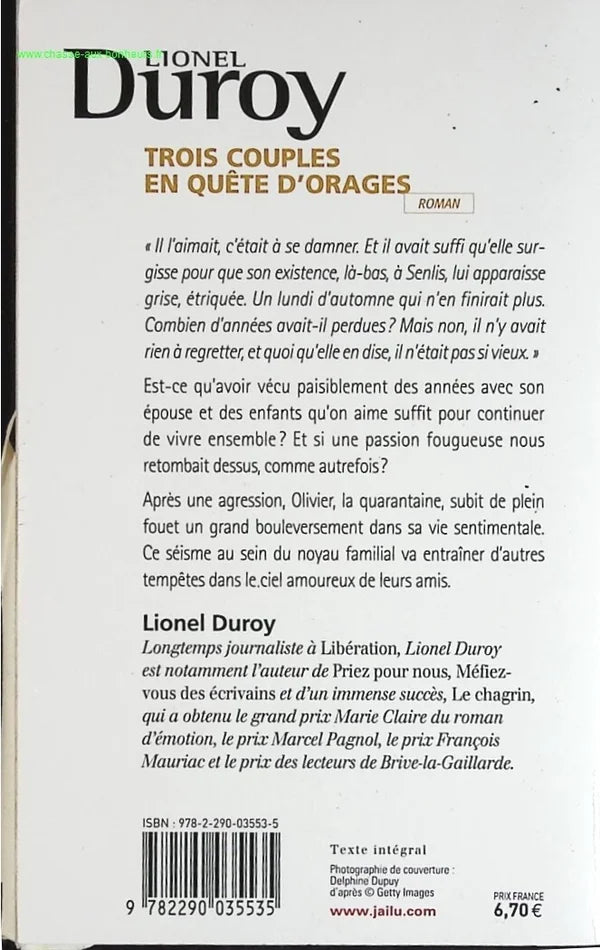 Three Couples in Search of Storms - Lionel Duroy - book