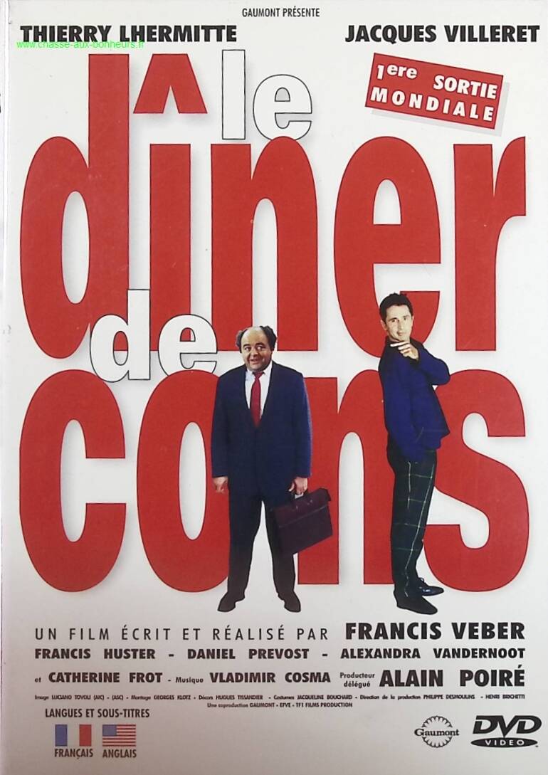 The Dinner Game - Thierry Lhermitte, Jacques Villeret, Francis Huster, Daniel Prévost - Comedy DVD