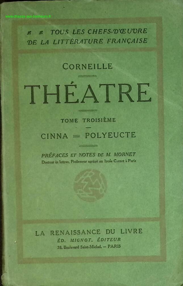 Théâtre tome 3 - Corneille - livre