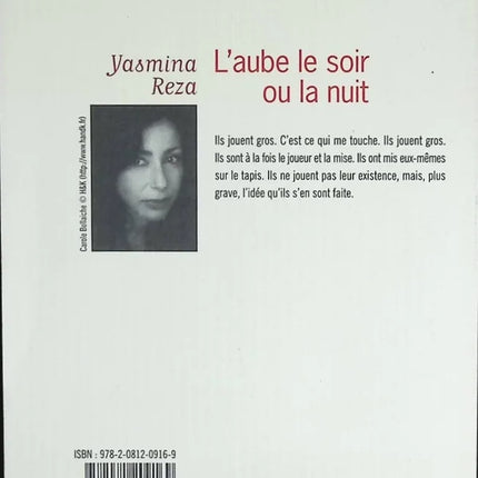 Dawn in the evening or at night - Yasmina Reza - book