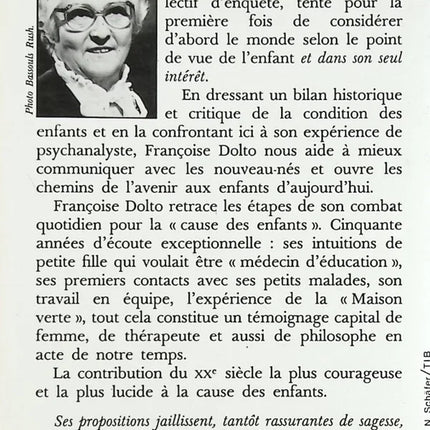La Cause des enfants - Françoise Dolto - livre