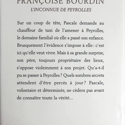 L'Inconnue de Peyrolles - Françoise Bourdin - livre