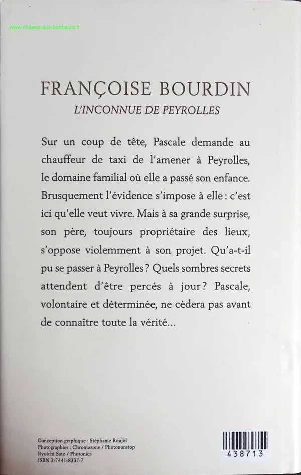 L'Inconnue de Peyrolles - Françoise Bourdin - livre