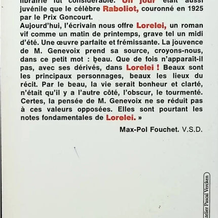 Lorelei - Maurice Genevoix - book