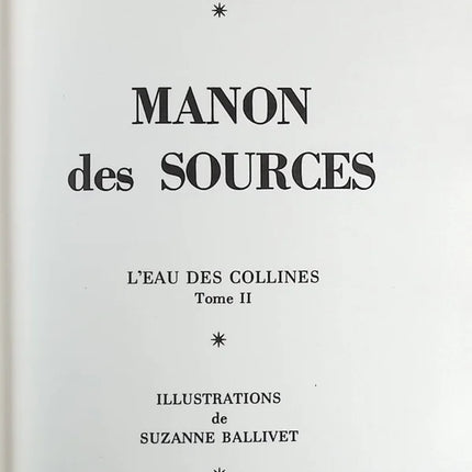 Manon des sources - Marcel Pagnol - Livre