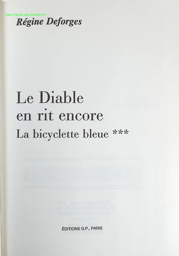 The Devil Still Laughs - The Blue Bicycle - Régine Deforges - Book
