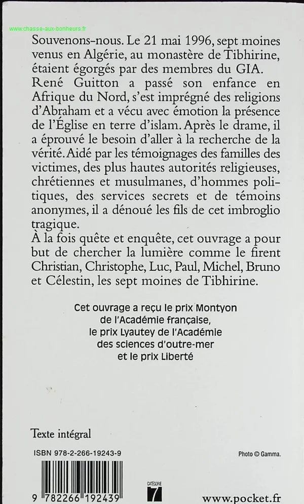 If we remain silent... The martyrdom of the monks of Tibhirine - Rene Guitton - book