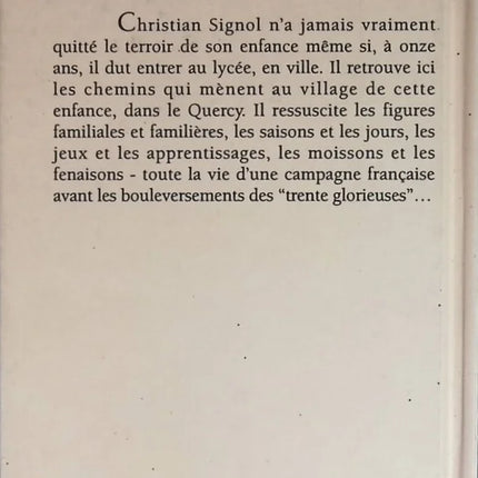 Trésors d'enfance - Christian Signol - livre