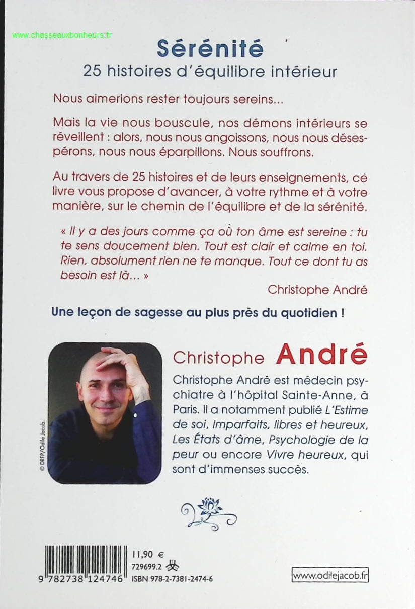 Sérénité - 25 Histoires D'Équilibre Intérieur - Christophe André - livre