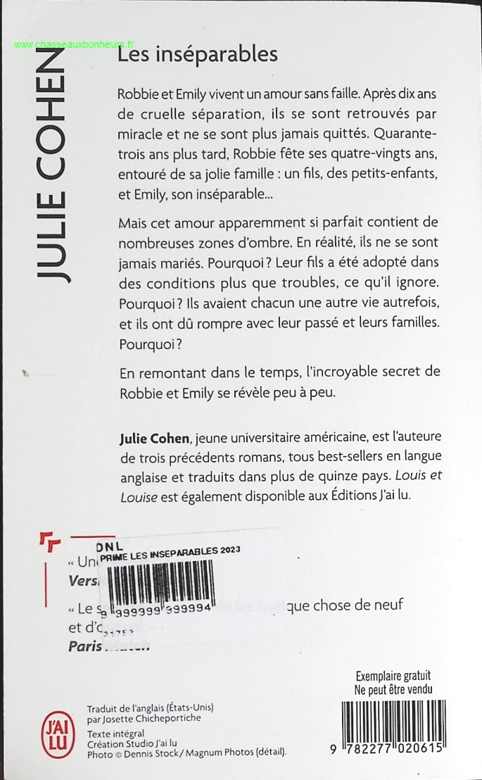 Les inséparables - Julie Cohen - livre