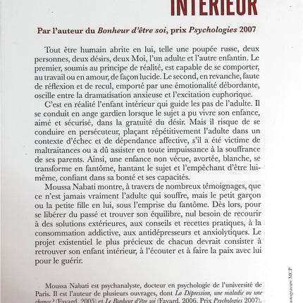 Guérir son enfant intérieur - Moussa Nabati - livre