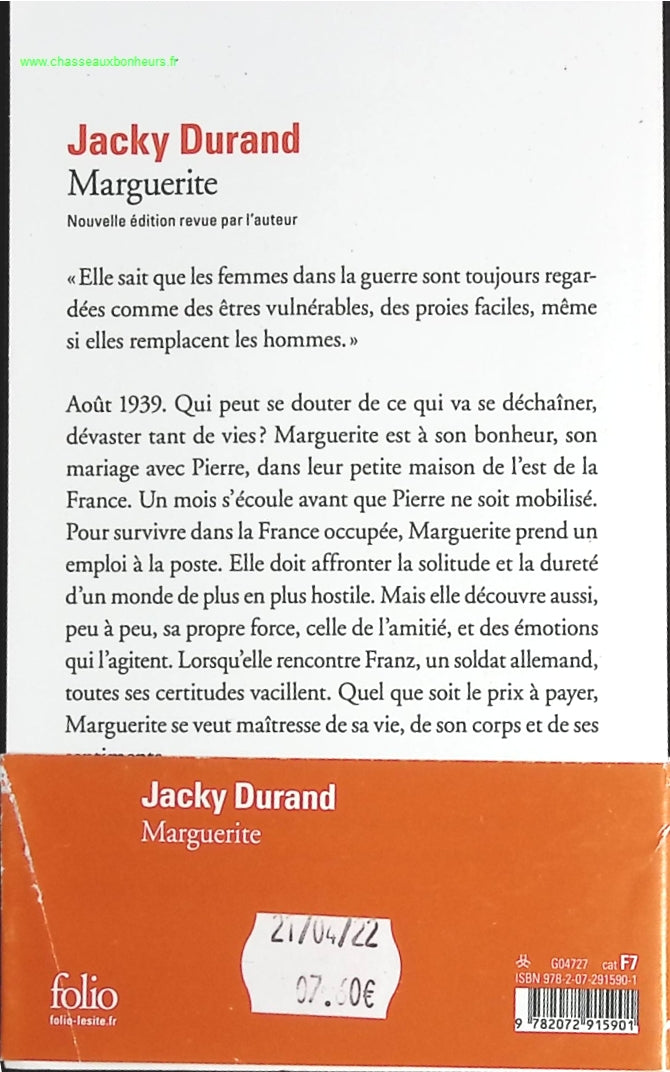 Marguerite - Jacky Durand - livre