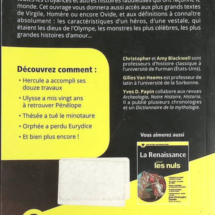 La Mythologie pour les nuls - Christopher W.Blackwell Amy Hackney Blackwell - livre