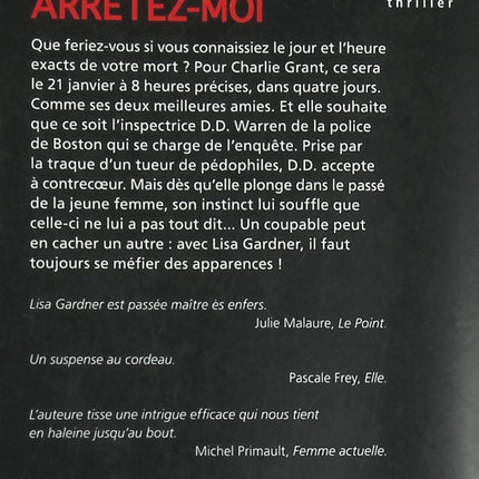 Thriller Arrêtez-moi Lisa Gardner suspense policier enquête disparition roman noir FBI livre occasion - livre