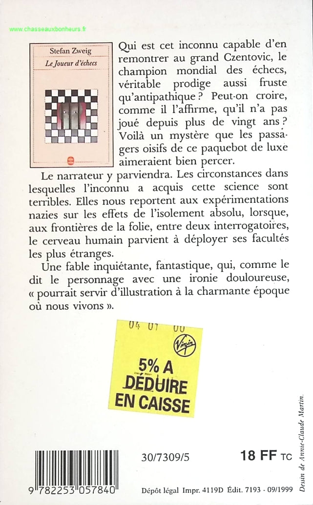 The Chess Player - Stefan Zweig - book