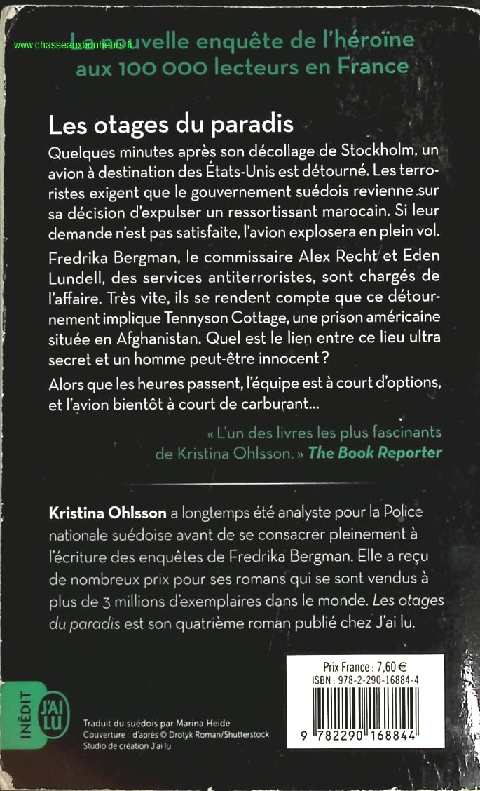 Les otages du paradis - Kristina Ohlsson - livre