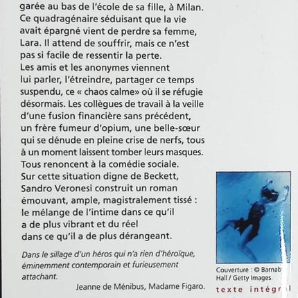 Chaos calme - Sandro Veronesi - livre