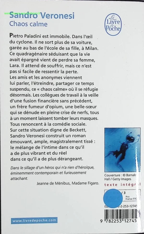 Chaos calme - Sandro Veronesi - livre