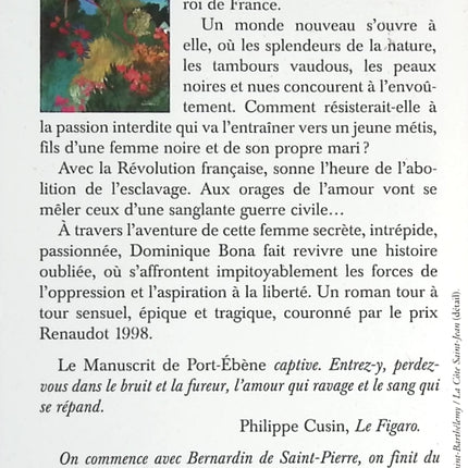 Le manuscrit de Port-Ebène - Dominique Bona - livre