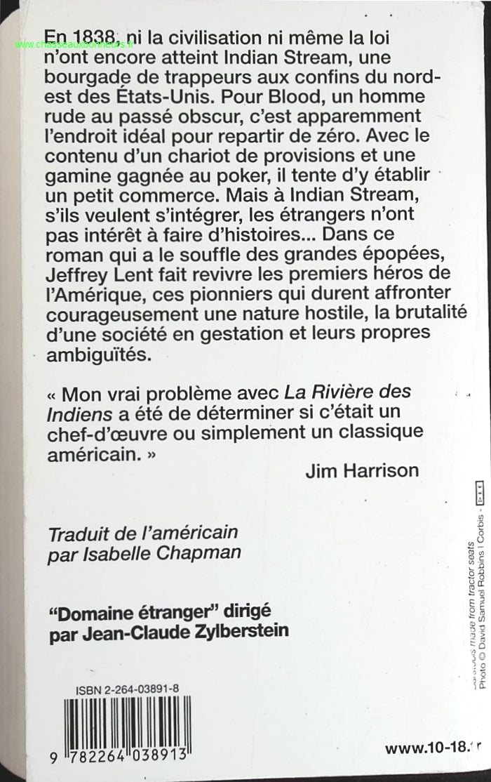 La rivière des Indiens - Jeffrey Lent - livre