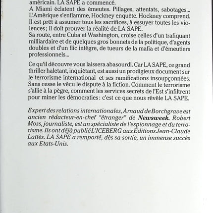 La Sape - Robert Moss et Arnaud de Borchgrave - livre