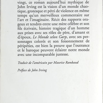 Le Monde selon Garp – Roman contemporain & drame humain | John Irving - livre