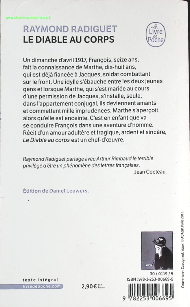Le Diable au corps - Raymond Radiguet - livre