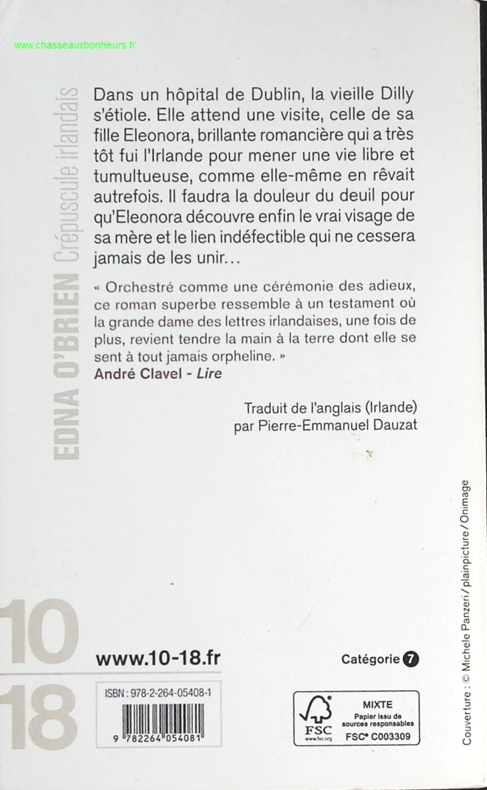 Crépuscule Irlandais - Edna O'Brien - livre