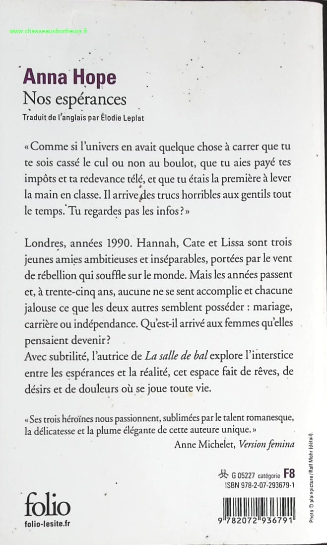 Nos espérances - Anna Hope - livre