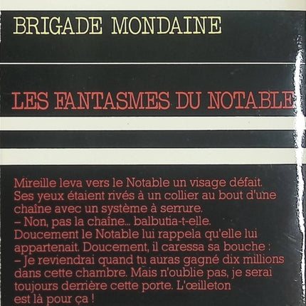Les Fantasmes du notable – Michel Brice – Brigade Mondaine n°48 – Roman policier d'occasion - Livre
