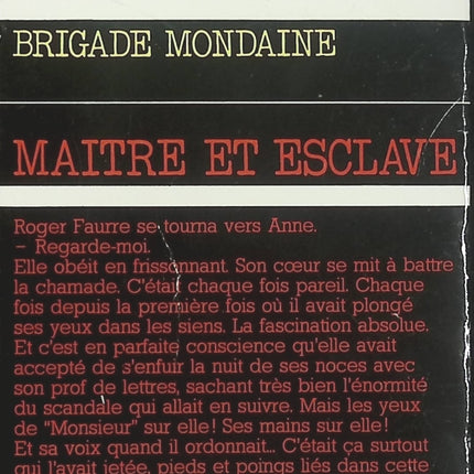 Maître et esclave – Michel Brice – Brigade Mondaine n°84 – Roman policier d'occasion - Livre