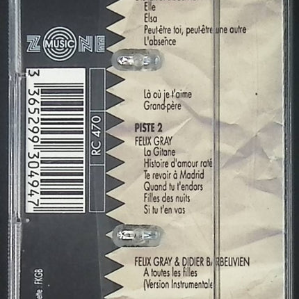 À Toutes Les Filles - Félix Gray & Didier Barbelivien - cassette audio k7