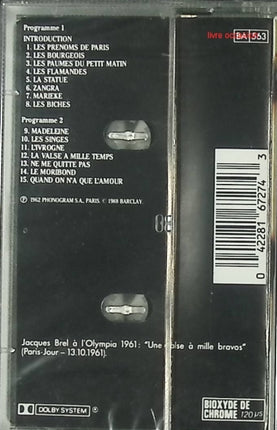 En Public Olympia 1961 - Jacques Brel - cassette audio k7