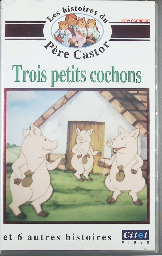 Trois Petits Cochons Plus 6 Histoires - Père Castor - cassette vidéo vhs K7