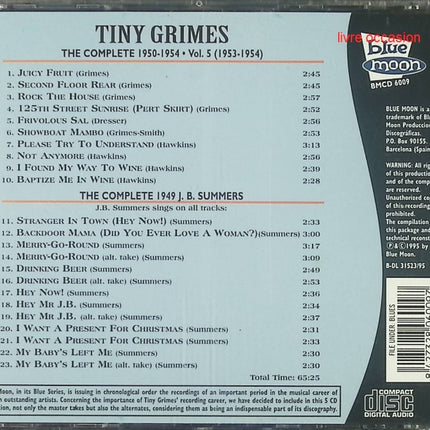 The Complete 1950-1954 - Vol.5 / The Complete 1949 J.B. Summers - Tiny Grimes - CD