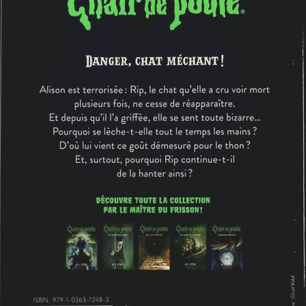 Chair de poule – Tome 15 - Danger, chat méchant ! - R.L. Stine - livre