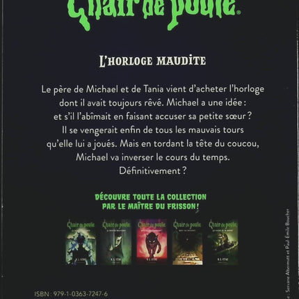 Chair de poule – Tome 18 - L’horloge maudite - R.L. Stine - livre