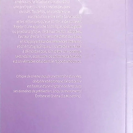 On Fellatio - As an Ideal in the Love Relationship - Gérard Lenne - book