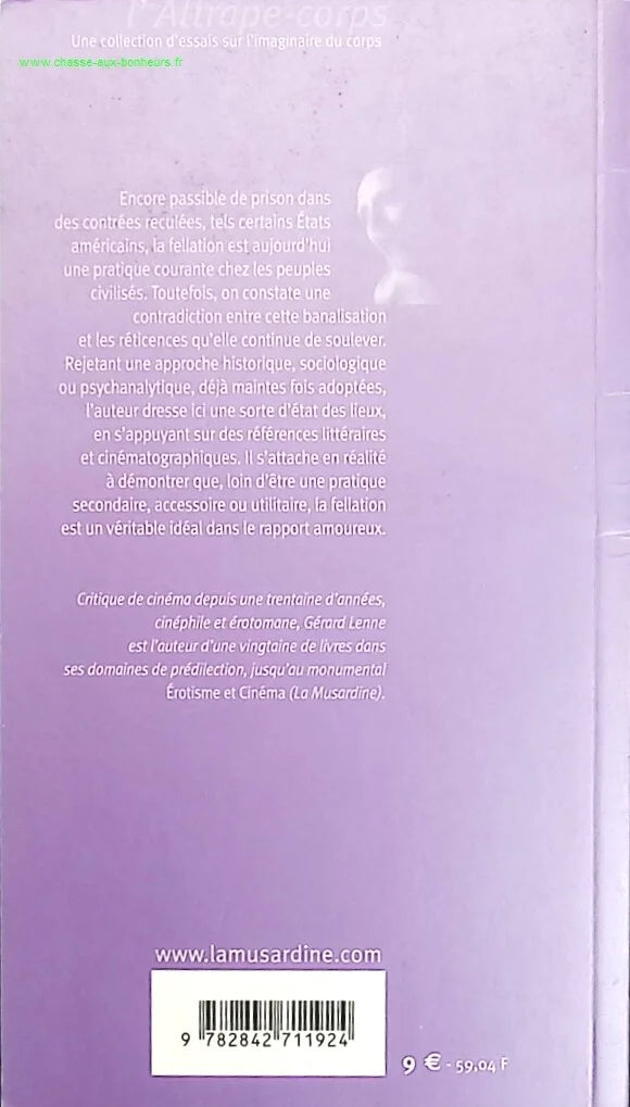 De La Fellation - Comme Idéal Dans Le Rapport Amoureux - Gérard Lenne - livre