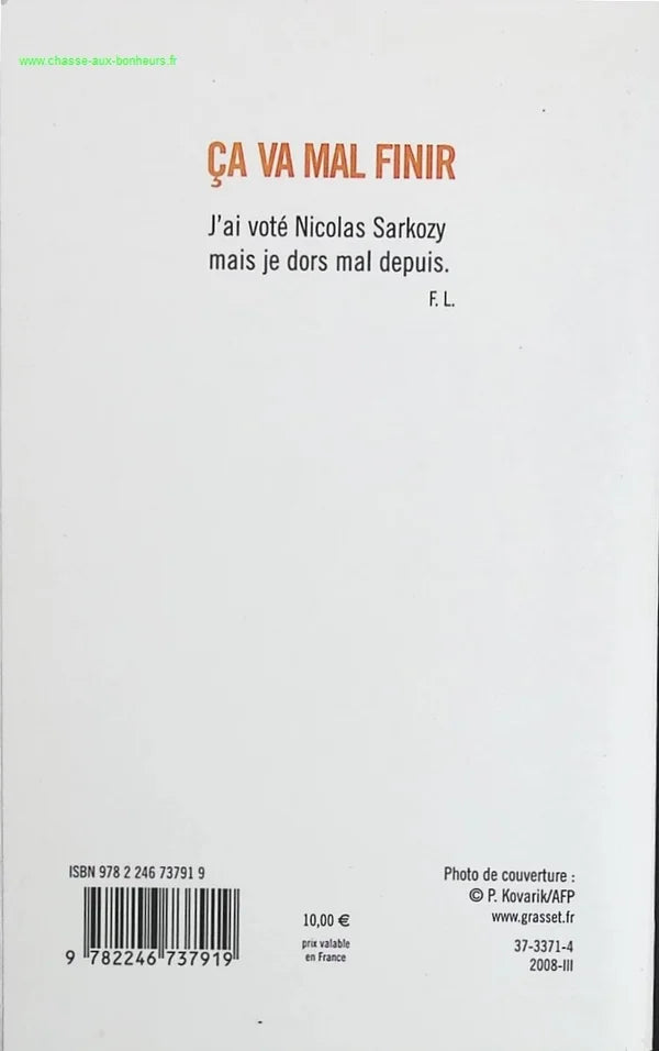 Ça Va Mal Finir - François Léotard - livre