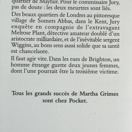Le Crime De Mayfair - Martha Grimes - livre