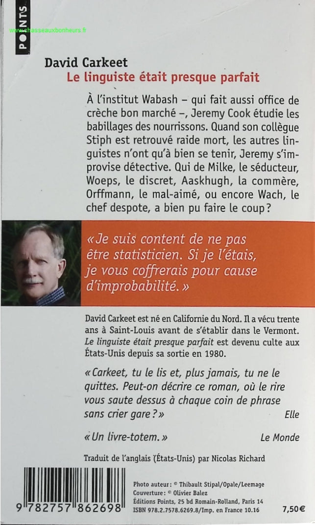 Le Linguiste était presque parfait - David Carkeet - livre