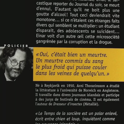 Le Temps de la sorcière - Arni Thorarinsson - livre